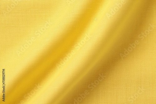 Yellow satin, linen textiles, jeans fabric curves wave lines background texture for web design , banner , business concept. Generative AI
