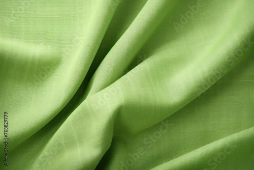 Green satin, linen textiles, jeans fabric curves wave lines background texture for web design , banner , business concept. Generative AI