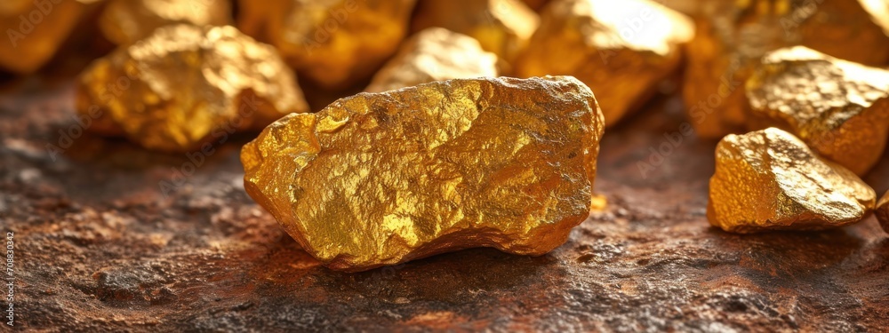 Closeup of big gold nugget Closeup of big gold nugget