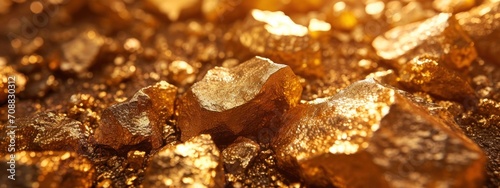 Closeup of big gold nugget
