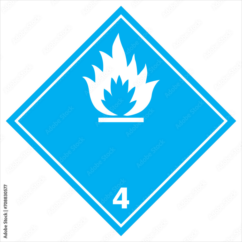 ghs hazardous, transport icon, warning symbol ghs - sga safety sign, pictogram, substances which in contactwith water emit flammable gases