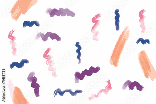 Hand drawn abstract brush seamless pattern vector EPS 10