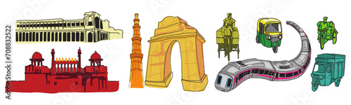 Vector city element of New Delhi