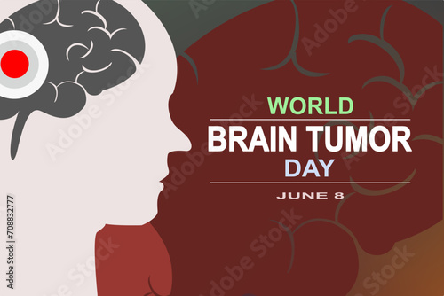 World brain tumor day Concept. Human brain with doctor stethoscope. Raise awareness, Detection and prevention of brain tumour.