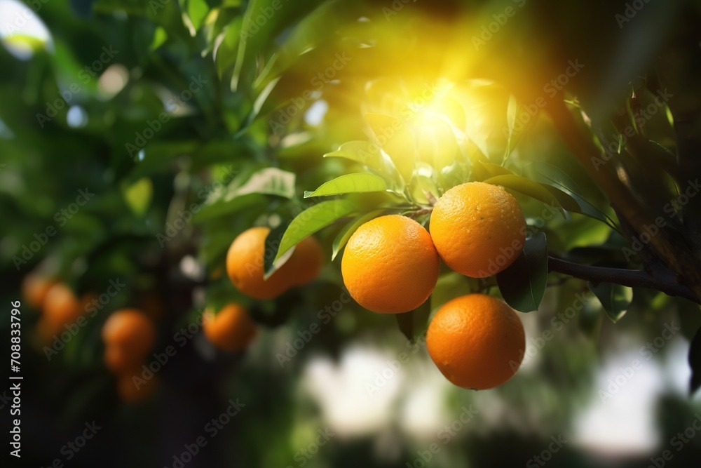 Orange tree with oranges Orange tree with oranges