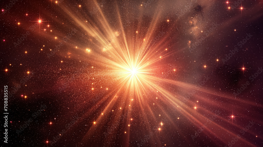 Bright cosmic explosion with radiant starlight.