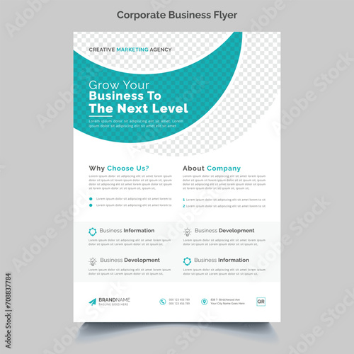 Corporate business flyer or annual report A4 template design