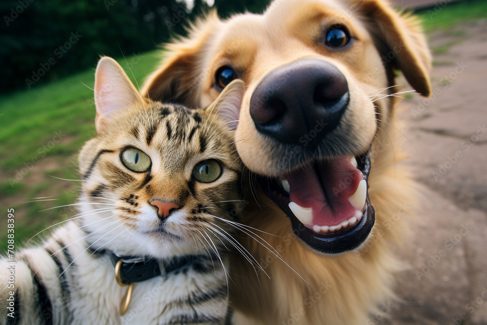 cat and dog taking selfie cat and dog taking selfie