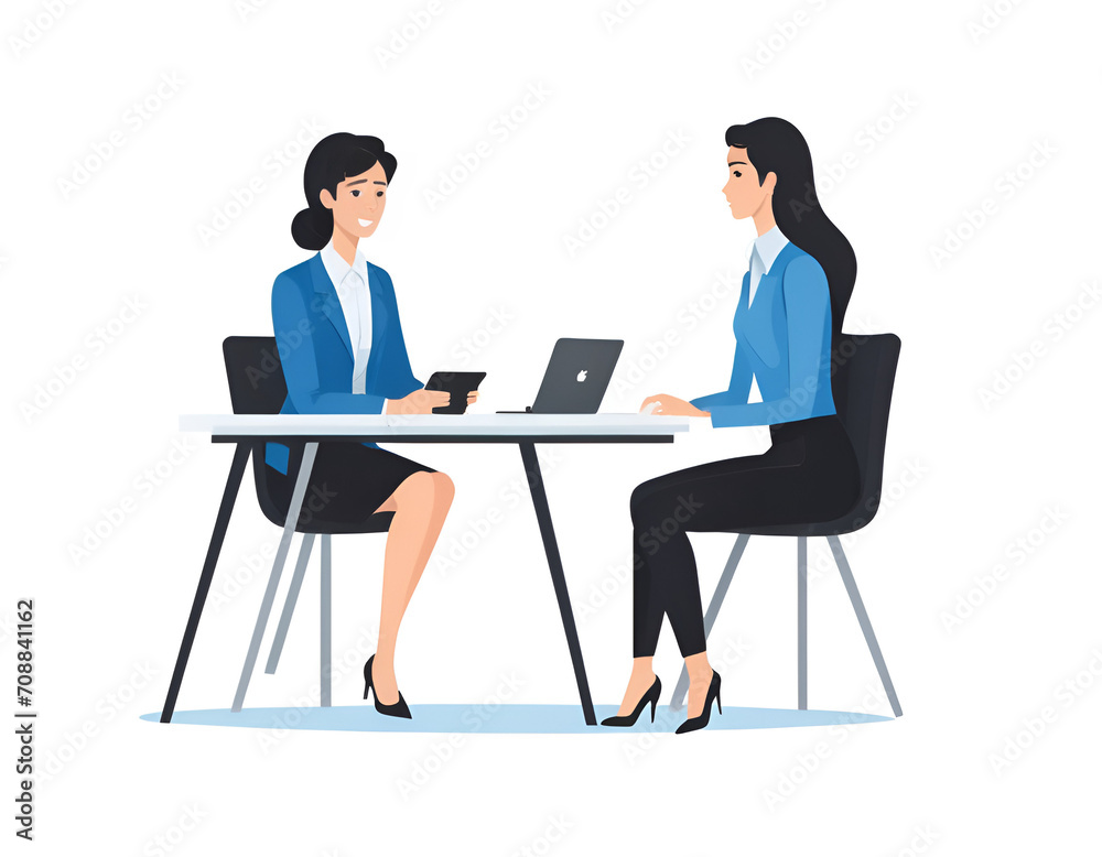 Job applicants are being interviewed Job applicants are being interviewed
