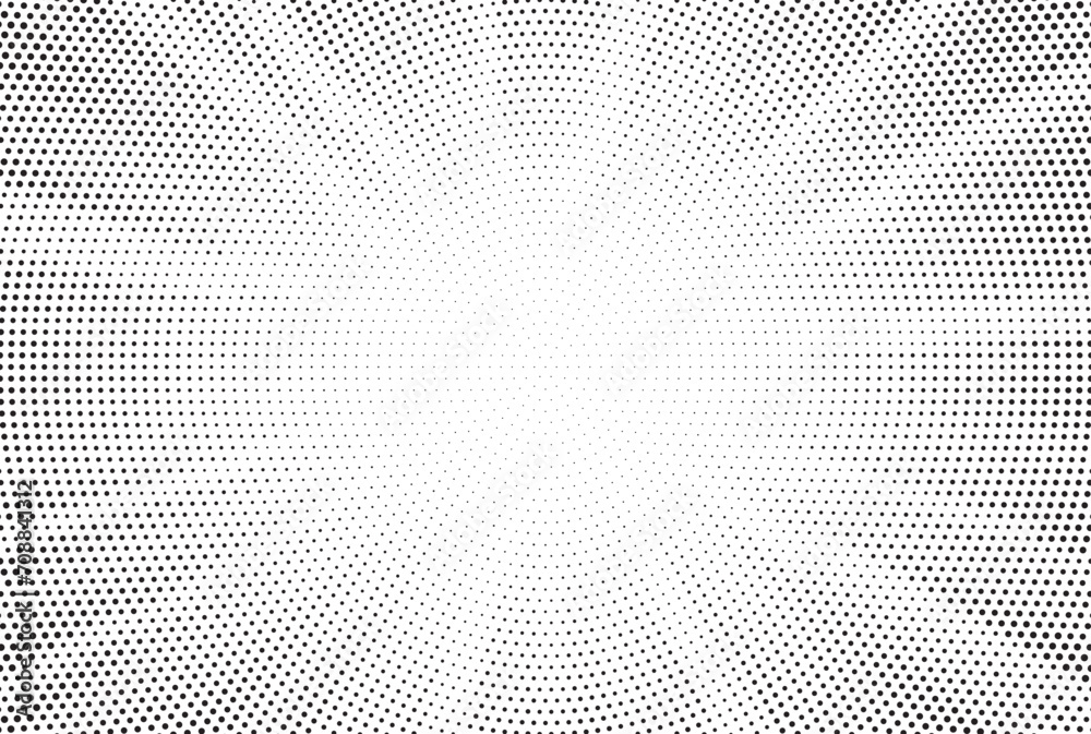 Halftone gradient sun rays pattern. abstract halftone vector dots background. monochrome dots pattern. pop art, comic small dots. star rays halftone poster. shine, explosion. sunrise rays background.	