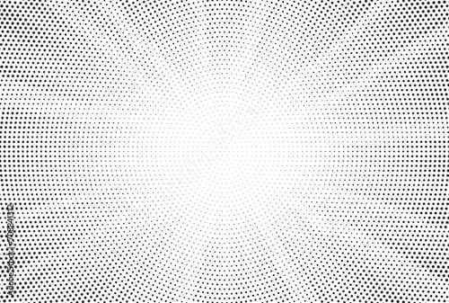 Halftone gradient sun rays pattern. abstract halftone vector dots background. monochrome dots pattern. pop art, comic small dots. star rays halftone poster. shine, explosion. sunrise rays background.	 photo