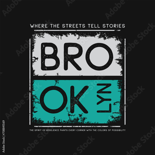 Brooklyn stylish t-shirt and apparel abstract design. Vector print, typography, poster