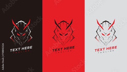 Modern e sport team vector logo