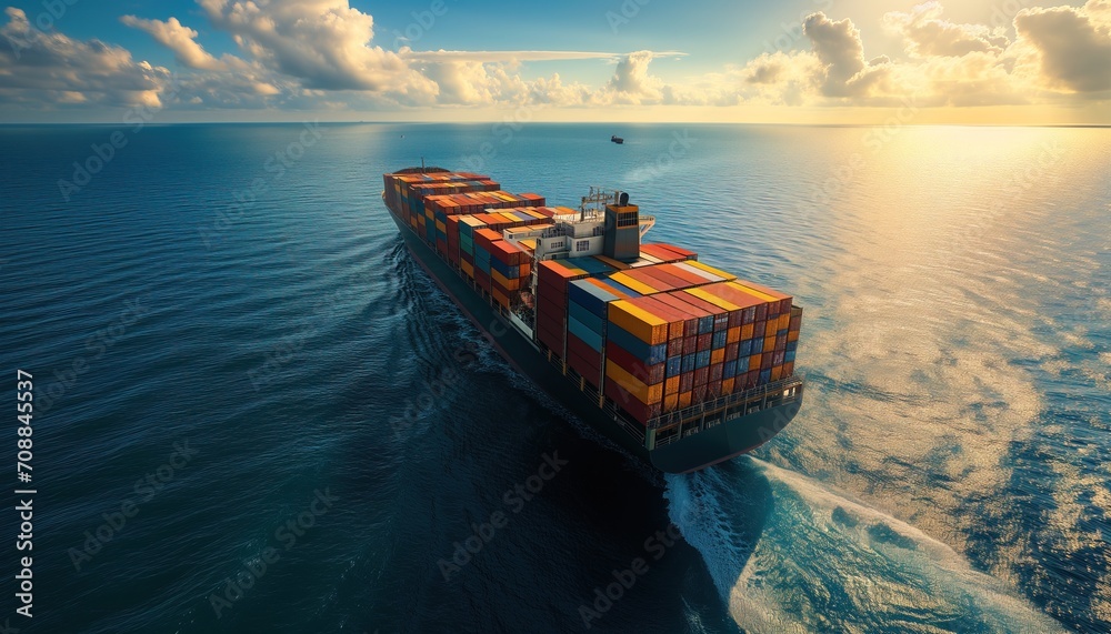 Fototapeta premium cargo ships at a port