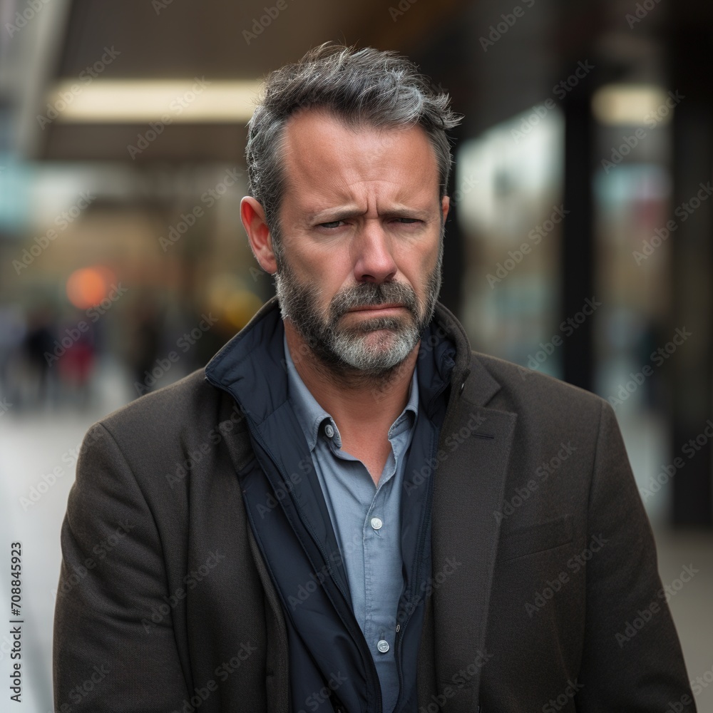 Portrait of a man with grey hair and beard Portrait of a man with grey hair and beard
