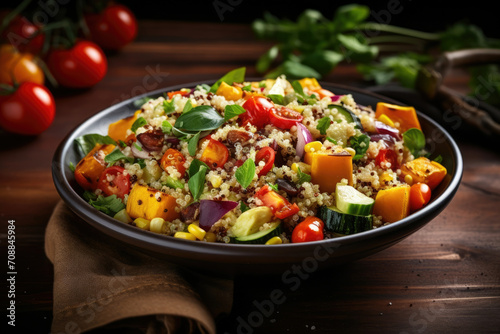 Vegetable vegetarian healthy fresh dinner dish salad green vegan meal dieting food lunch