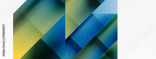 Vivid abstraction unfolds. Triangles in seamless harmony, composing dynamic geometric backdrop. Interplay of angles and hues forms captivating tapestry, evoking modernity and artistic allure