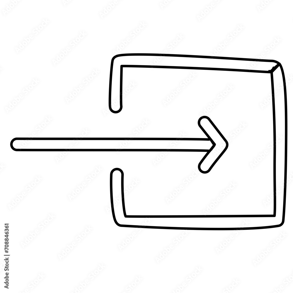 hand drawn arrow sign