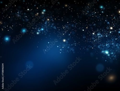 3D rendering of glowing blue and black lines and dots on a dark blue background