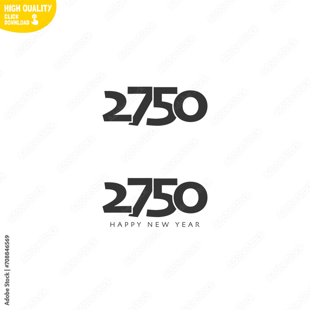 Creative Happy New Year 2750 Logo Design Creative Happy New Year 2750 Logo Design