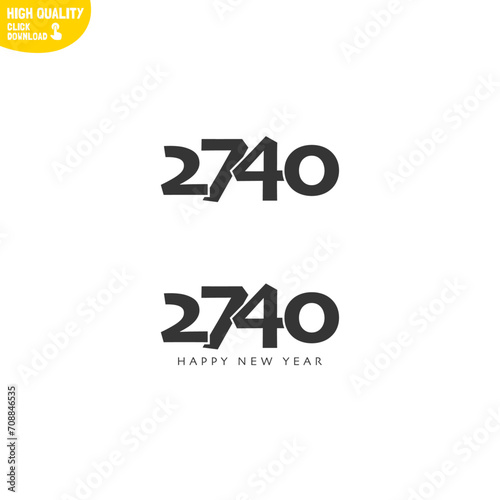 Creative Happy New Year 2740 Logo Design