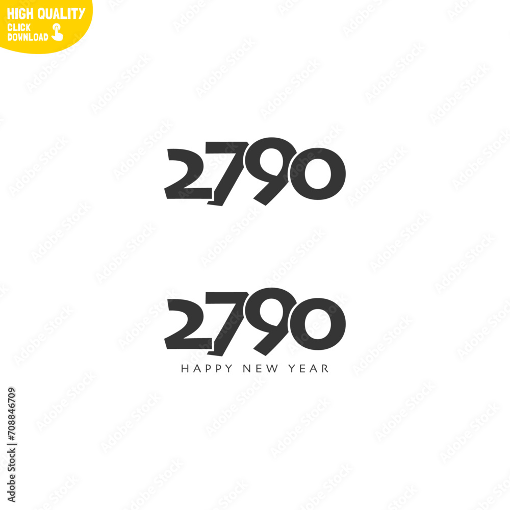 Creative Happy New Year 2790 Logo Design Creative Happy New Year 2790 Logo Design