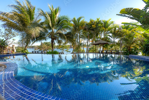 Krong Ban Lung, Cambodia - Infinity pool at 3-star Ratanakiri- Boutique hotel in Krong Ban Lung, Cambodia