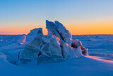 Arctic Ice Sunset