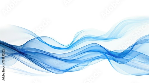 Blue abstract wave with white background © Praphan