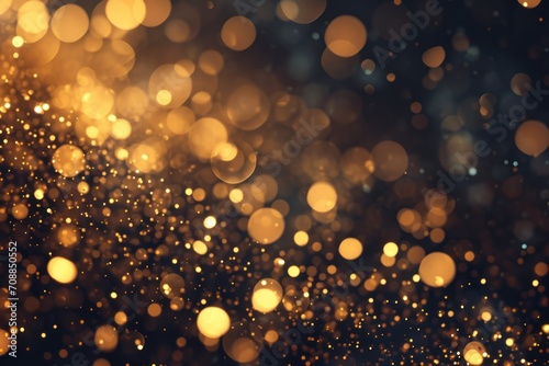Golden Christmas particles and sprinkles. Ai generative