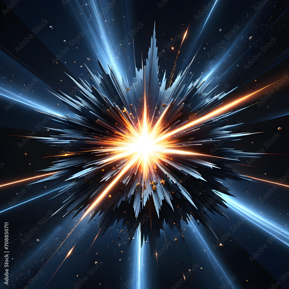 Naklejka premium abstract background with fireworks