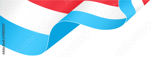 Luxembourg flag wave isolated on png or transparent background vector illustration.