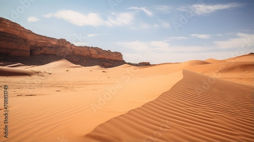 A vast expanse of sand dunes in the Sahara desert of Africa
