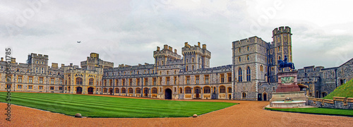 A panorama view of the square of the Windsor Castle