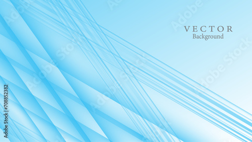 Abstract soft blue flowing lines on plain pastel background.