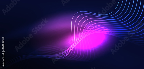 Wallpaper Mural Abstract background neon wave. Hi-tech design for wallpaper, banner, background, landing page, wall art, invitation, prints, posters Torontodigital.ca