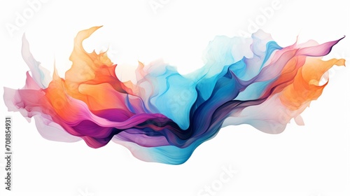 isolated digital brushstrokes in varying shades on a white background, capturing the fluid and expressive nature of this modern and vibrant artwork.