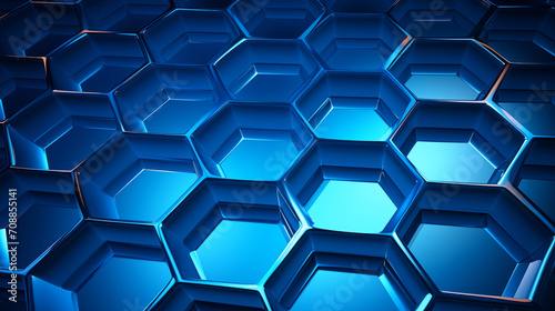 blue hexagon background