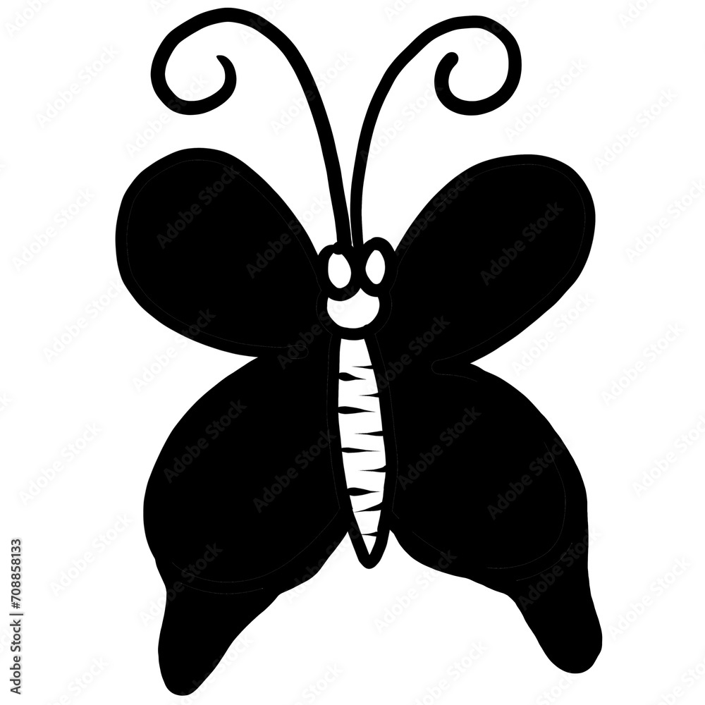 Naklejka premium black butterfly