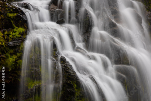 Detailed view of a waterfall