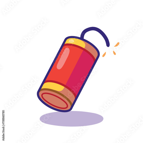 free vector firecracker icon. Chinese New Year