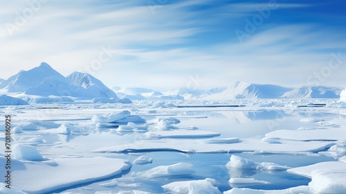 frozen antarctica ice background illustration polar continent  glaciers snow  wilderness expedition frozen antarctica ice background