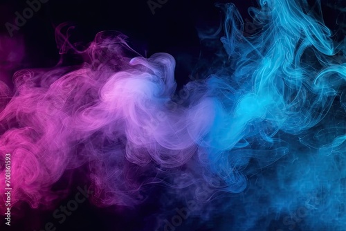 Abstract Colorful Smoke  Dynamic Artistic Background in Blue  Pink  and Red Tones  Featuring a Mystical Burst of Smoky Texture with a Soft and Vibrant Feel