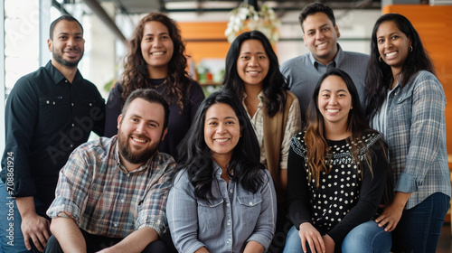 Close-knit team at nonprofit organization, AI Generated photo