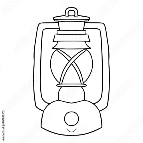 lantern illustration hand drawn ouline sketch vector