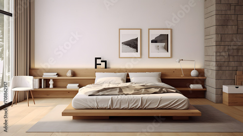 Modern home interior. Modern minimalist bedroom ideas. Design inspiration and ideas for minimalist bedroom.