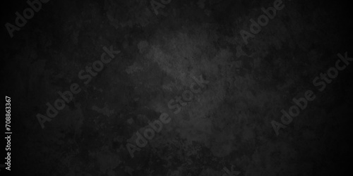 Grunge dark black blackboard and chalkboard rough background. Panorama dark grey black slate background or texture. Vector black concrete texture. Stone wall background. © MdLothfor