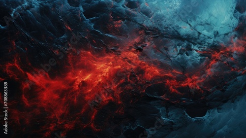 fiery lava meets oceanic depths. a vivid red and blue abstract texture. perfect for dramatic backgrounds, creative art projects, and bold design elements