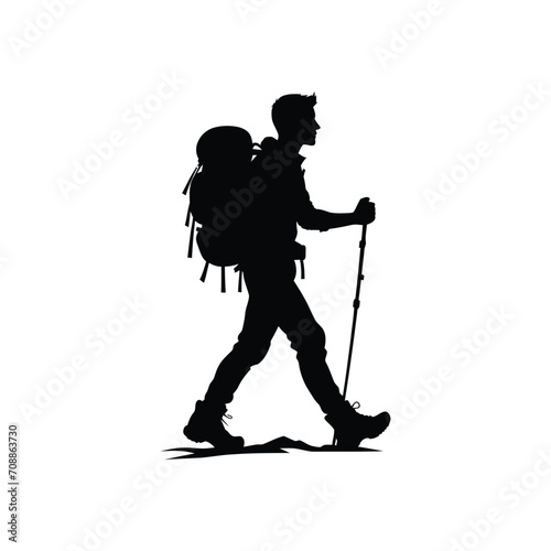 Solo Hiker Silhouette