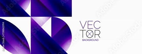 Serene gradient template. Circles and triangles mingle in minimalist perfection. Gentle fusion of forms and hues creates balanced yet captivating backdrop, embodying modern sophistication